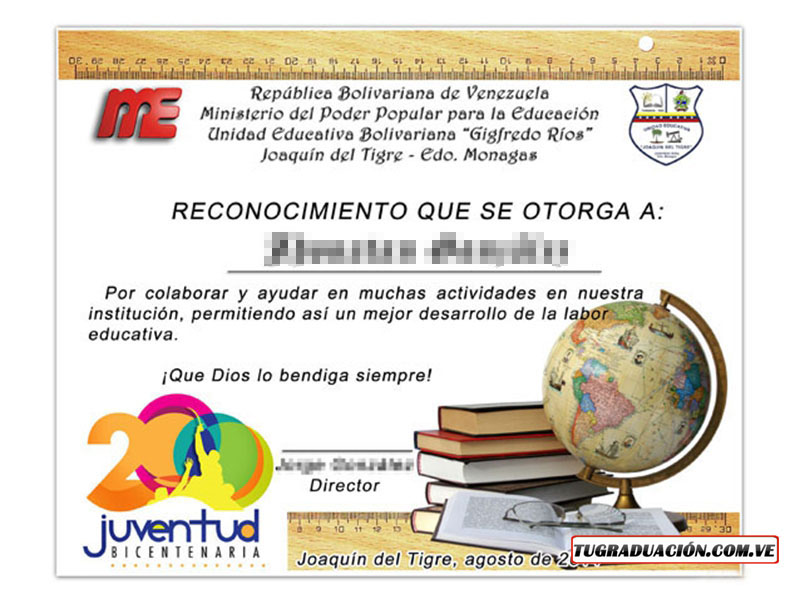 Reconocimiento a docente